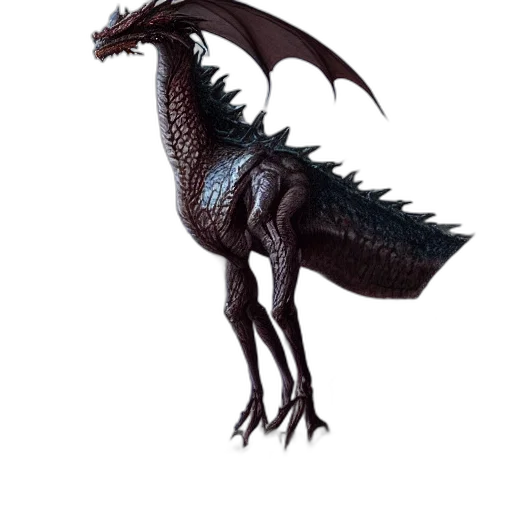 dragon, animal, creature, staff transparent PNG cut-out