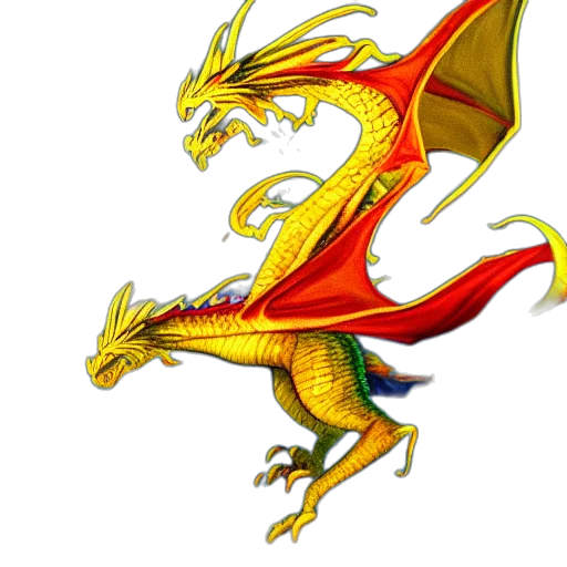 dragon, staff, animal, concept art, fantasy art, pixel art, 3d render, oil transparent PNG cut-out