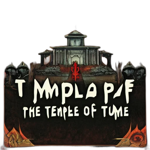 concept art, fantasy art, pixel art, fire, temple, hate transparent PNG cut-out
