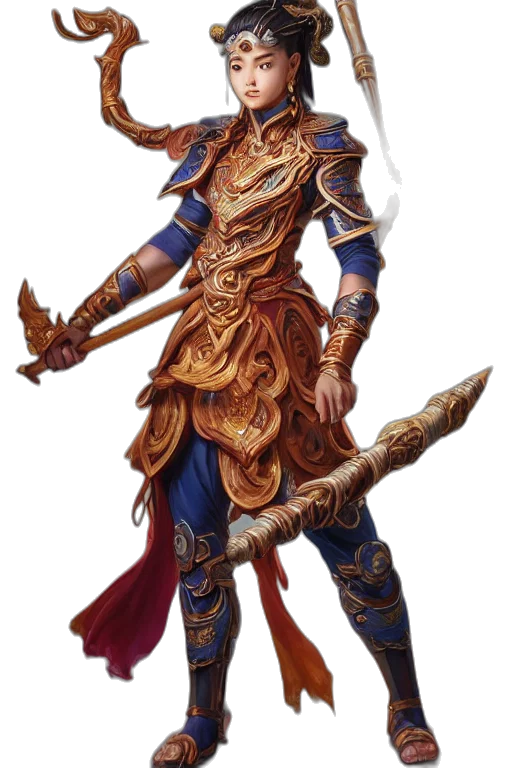 staff, sword, dragon, fantasy art, concept art, pixel art, 3d render, blue transparent PNG cut-out