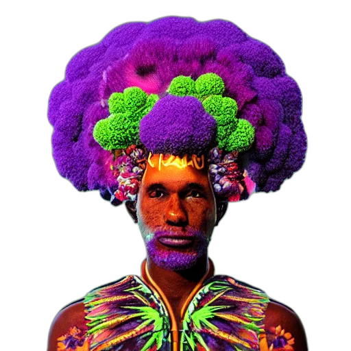 hair, crown, mask, face, photorealistic, concept art, cyberpunk, 3d render transparent PNG cut-out