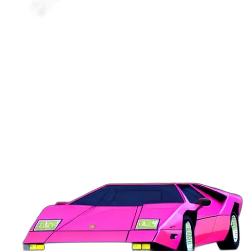 car, weapon, animal, vaporwave, concept art, 3d render, pixel art, neon transparent PNG cut-out