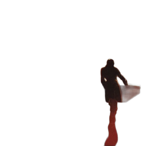 robot, dress, staff, creature transparent PNG cut-out