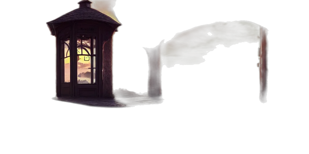 bottle, dragon, building, sword transparent PNG cut-out