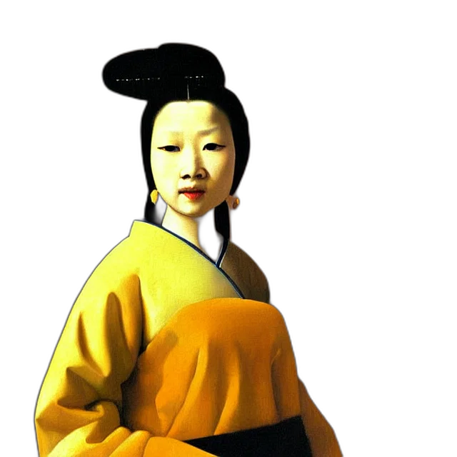 staff, face, dress, hat, photorealistic, 3d render, concept art, oil painting transparent PNG cut-out