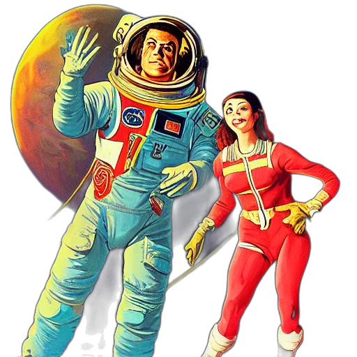 staff, comic book art, concept art, cartoon, pixel art, outer space, red, painting transparent PNG cut-out