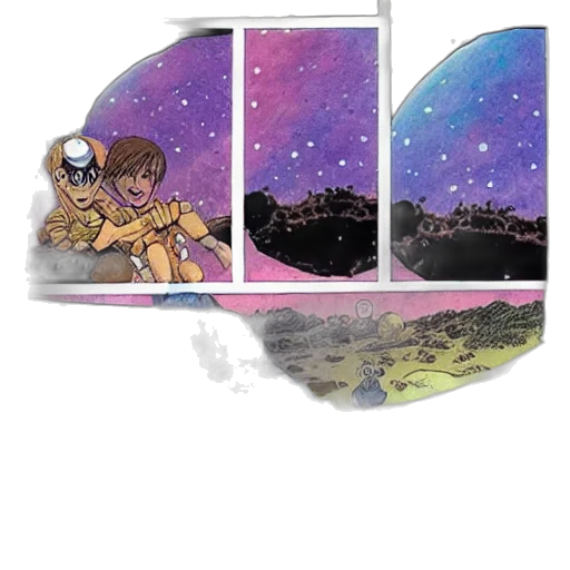 concept art, vaporwave, comic book art, fantasy art transparent PNG cut-out