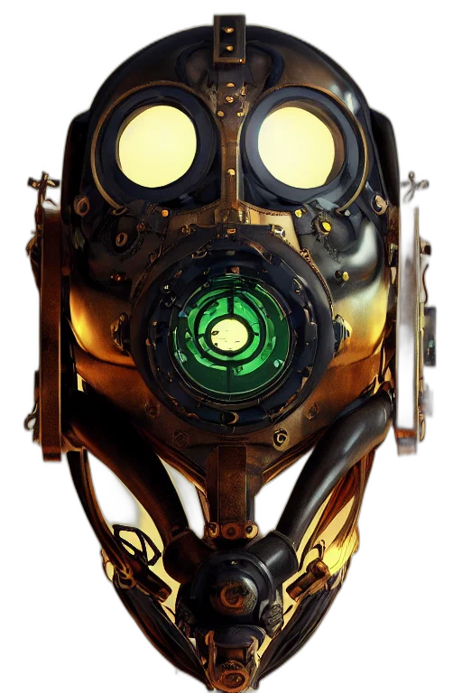 mask, robot, face, weapon transparent PNG cut-out