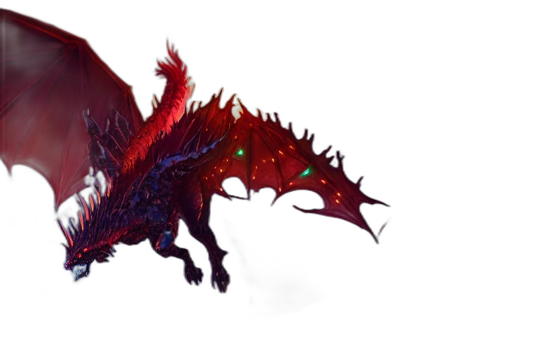 dragon, creature, animal, staff transparent PNG cut-out