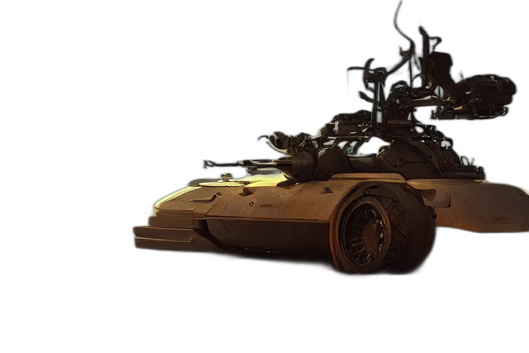 car, weapon, robot, concept art transparent PNG cut-out