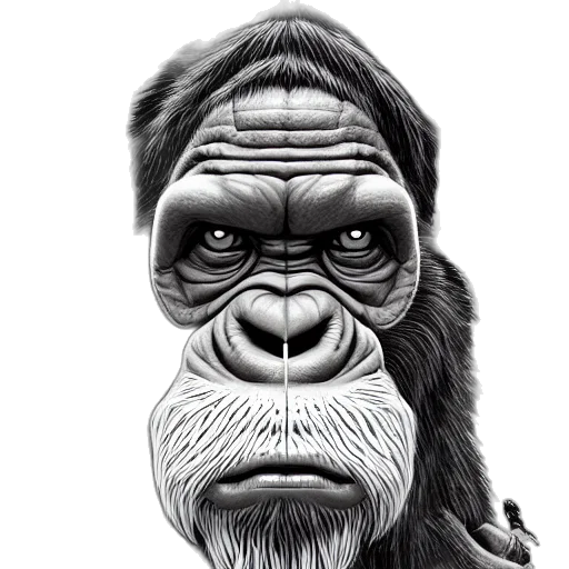 animal, creature, face, mask, photorealistic, concept art, cartoon, comic book art transparent PNG cut-out