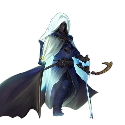 staff, sword, weapon, concept art, fantasy art, pixel art, 3d render, blue transparent PNG cut-out