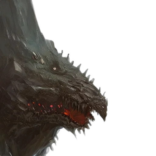 dragon, creature, face, animal, concept art, fantasy art, photorealistic, comic book art transparent PNG cut-out
