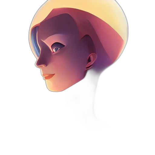 hat, face, crown, mask, concept art, 3d render, watercolor, cartoon transparent PNG cut-out