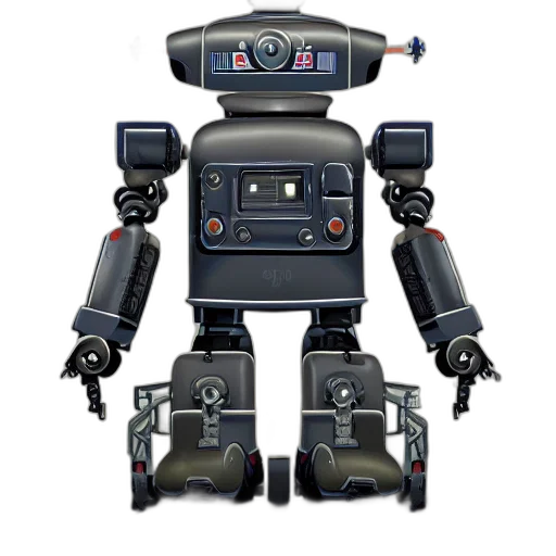 robot, concept art, 3d render, cyberpunk transparent PNG cut-out