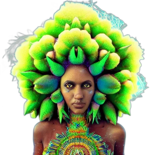 flower, crown, face, hair, fantasy art, photorealistic, watercolor, concept art transparent PNG cut-out