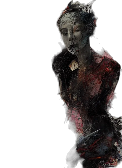 dress, mask, face, creature transparent PNG cut-out