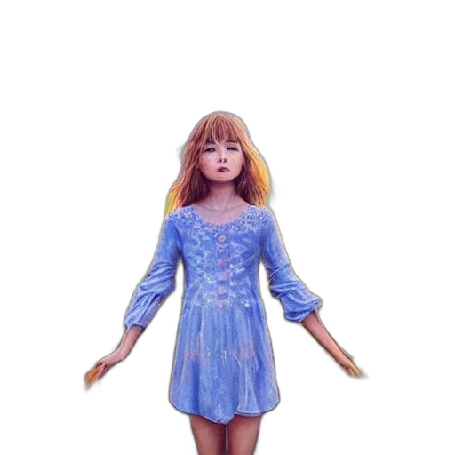 dress, staff, sword, 3d render, concept art, photorealistic, oil painting, blue transparent PNG cut-out