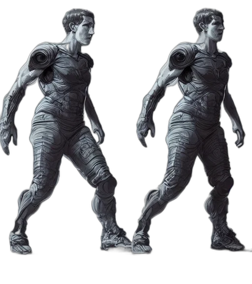 creature, robot, concept art, 3d render transparent PNG cut-out