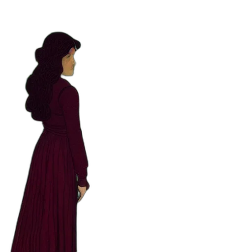 dress, staff, crown, concept art transparent PNG cut-out