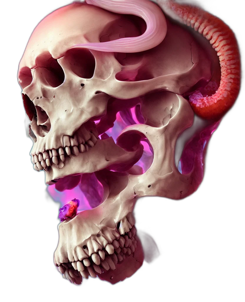 face, mask, crown, jewelry, 3d render, photorealistic, concept art, vaporwave transparent PNG cut-out