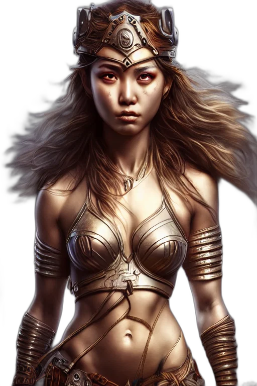 jewelry, fantasy art, concept art, comic book art, photorealistic, golden, earth tones, warrior transparent PNG cut-out
