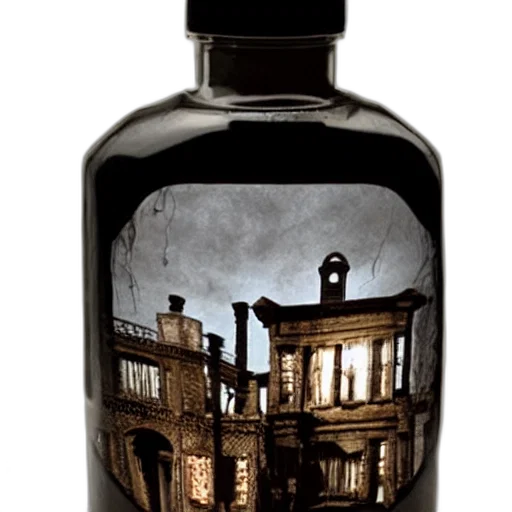 bottle, photorealistic, 3d render, oil painting transparent PNG cut-out