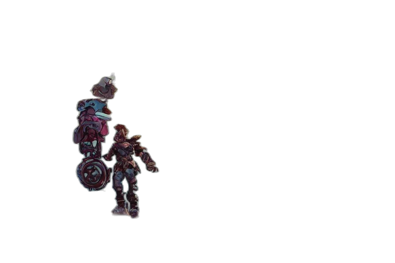robot, weapon, staff, creature transparent PNG cut-out