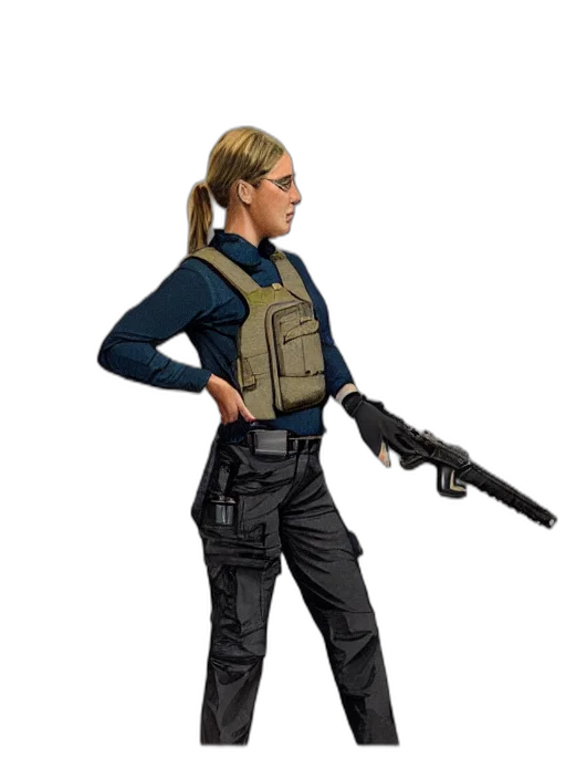 jacket, staff, weapon, concept art, pixel art, 3d render, comic book art, female transparent PNG cut-out