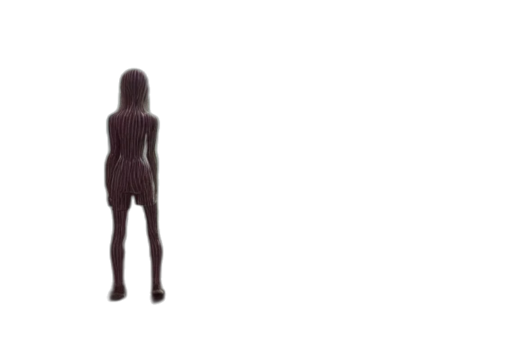 dress, hair, creature, robot transparent PNG cut-out