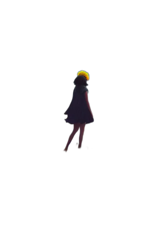 dress, hat, staff, robot, pixel art, concept art, 3d render, anime transparent PNG cut-out