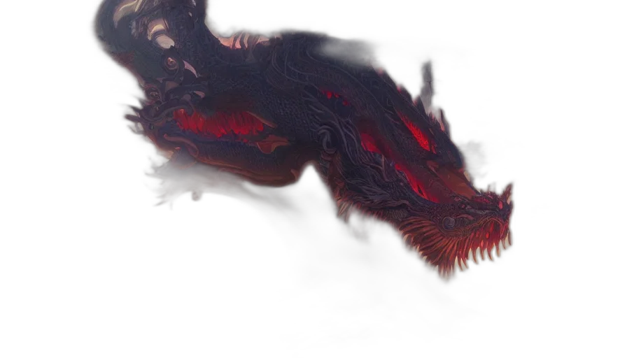 dragon, hair, creature, animal transparent PNG cut-out