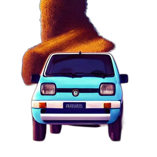 car, animal, hat, creature, concept art, 3d render, photorealistic, pixel art transparent PNG cut-out