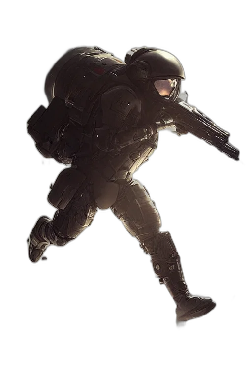 weapon, jacket, staff, mask, concept art, pixel art, comic book art, cyberpunk transparent PNG cut-out