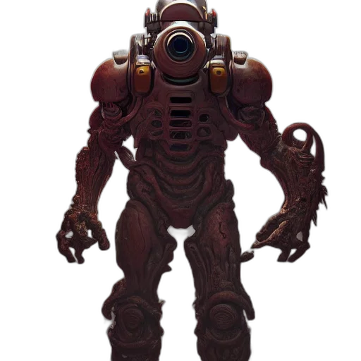 robot, creature, staff, mask transparent PNG cut-out