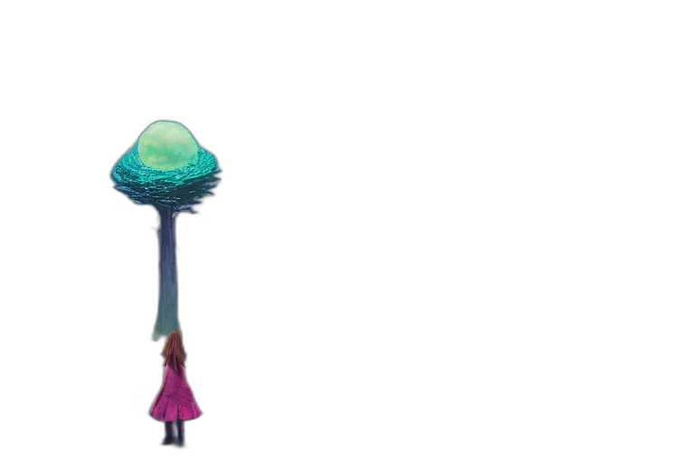 umbrella, hat, staff, hair transparent PNG cut-out