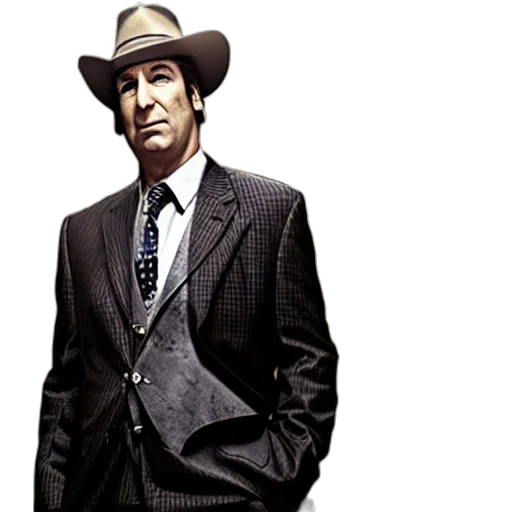 hat, jacket, saul, goodman, rooster, saw, movie, torture transparent PNG cut-out