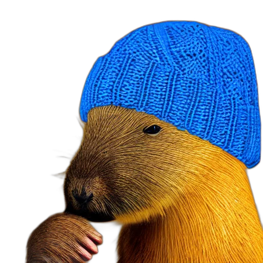 hat, animal, creature, photorealistic transparent PNG cut-out