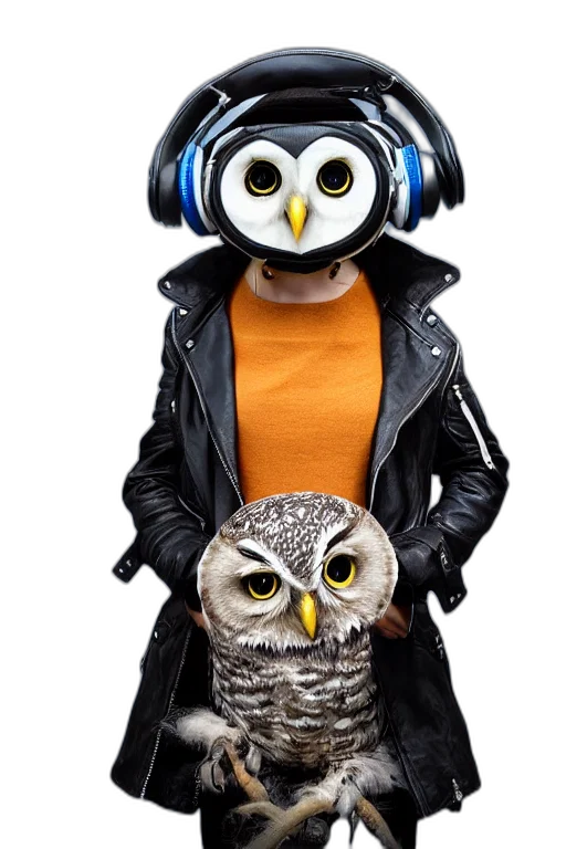 mask, jacket, photorealistic, cyberpunk transparent PNG cut-out