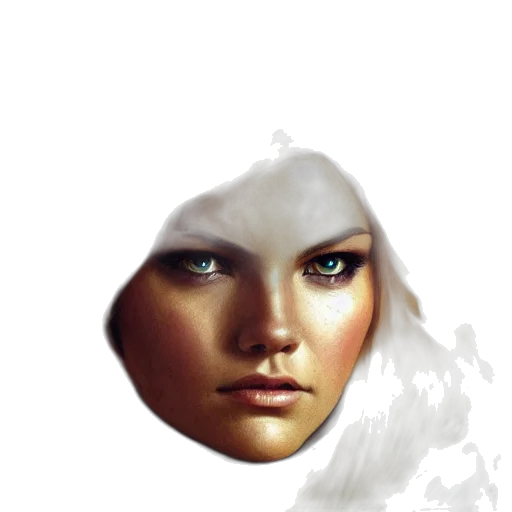 face, mask, hair, crown transparent PNG cut-out