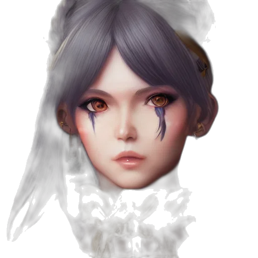 face, mask, crown, fantasy art transparent PNG cut-out