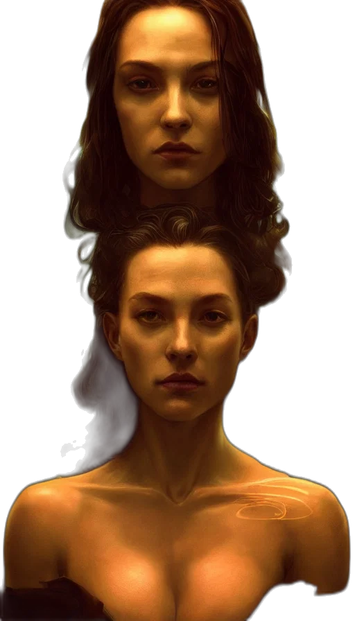 face, crown, hair, mask transparent PNG cut-out