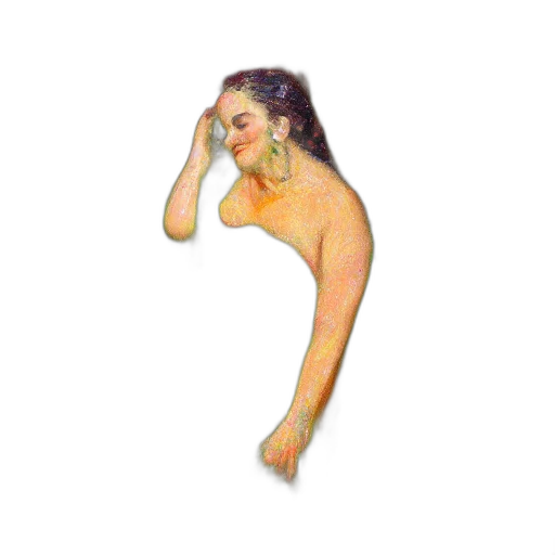 creature, mask, face, hair, pixel art, oil painting, concept art, photorealistic transparent PNG cut-out