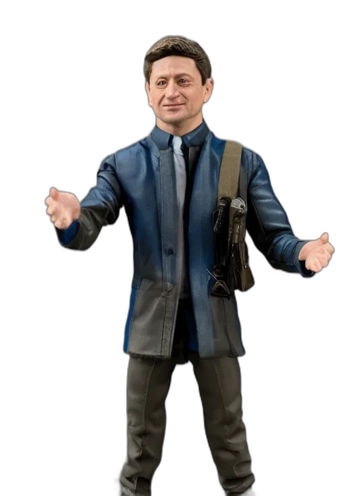 jacket, staff, 3d render, concept art transparent PNG cut-out