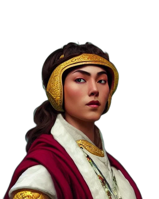 staff, crown, face, jewelry, fantasy art, photorealistic, concept art, oil painting transparent PNG cut-out