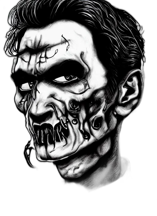 face, mask, comic book art, photorealistic transparent PNG cut-out