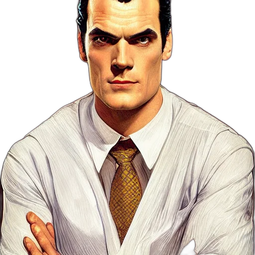 staff, face, jacket, comic book art, concept art, photorealistic, cartoon, henry transparent PNG cut-out