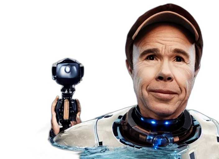 robot, concept art, underwater, film transparent PNG cut-out