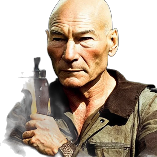 weapon, staff, face, concept art, photorealistic, comic book art, pixel art, patrick transparent PNG cut-out