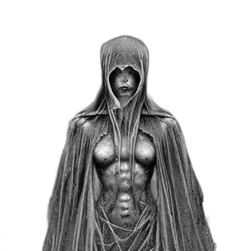 dress, jacket, creature, mask transparent PNG cut-out
